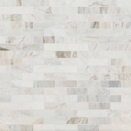 MSI Arabescato Venato White 11.73 In X 11.73 In. Honed Marble Mosaic Tile, 10PK ZOR-MD-0382